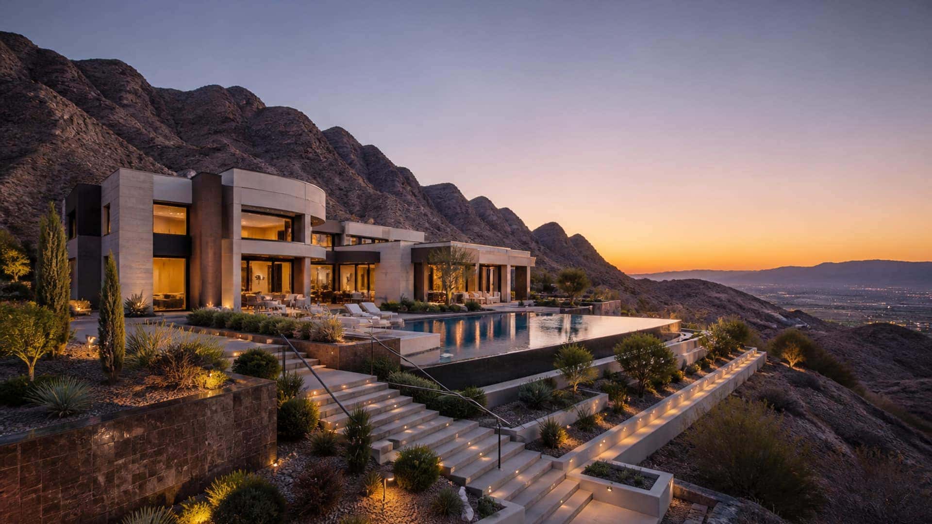 Luxury Las Vegas estate with pool and mountain views